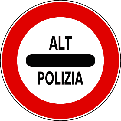 Segnale Alt polizia