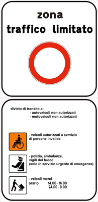 Segnale Zona a traffico limitato