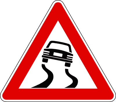 Segnale Strada sdrucciolevole